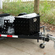 VEVOR Trailer Tongue Box, Aluminum Alloy Diamond Plate Tongue Box Tool Chest, Heavy Duty Trailer Box Storage with Lock and Keys, Utility Trailer Tongue Box for Pickup Truck, RV, Trailer, 29