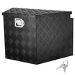VEVOR Trailer Tongue Box, Aluminum Alloy Diamond Plate Tongue Box Tool Chest, Heavy Duty Trailer Box Storage with Lock and Keys, Utility Trailer Tongue Box for Pickup Truck, RV, Trailer, 29