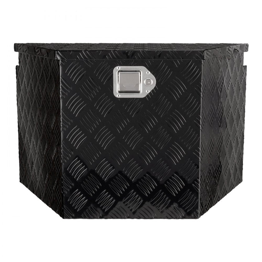 VEVOR Trailer Tongue Box, Aluminum Alloy Diamond Plate Tongue Box Tool Chest, Heavy Duty Trailer Box Storage with Lock and Keys, Utility Trailer Tongue Box for Pickup Truck, RV, Trailer, 29