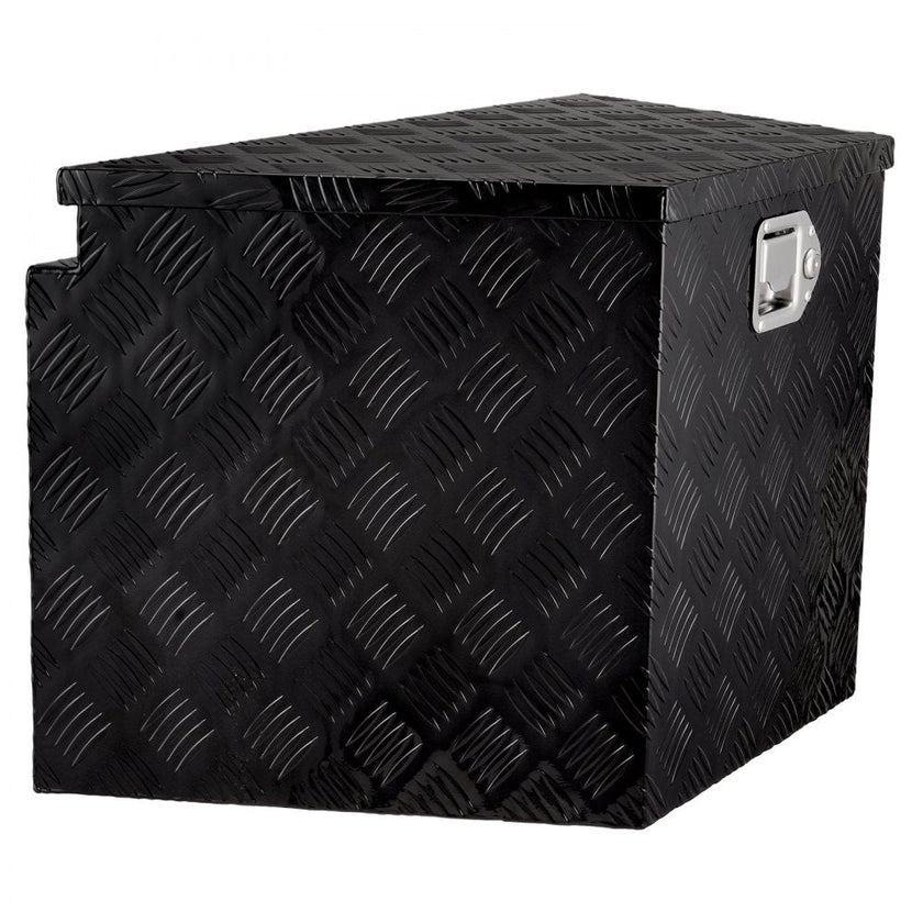 VEVOR Trailer Tongue Box, Aluminum Alloy Diamond Plate Tongue Box Tool Chest, Heavy Duty Trailer Box Storage with Lock and Keys, Utility Trailer Tongue Box for Pickup Truck, RV, Trailer, 29