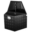 VEVOR Trailer Tongue Box, Aluminum Alloy Diamond Plate Tongue Box Tool Chest, Heavy Duty Trailer Box Storage with Lock and Keys, Utility Trailer Tongue Box for Pickup Truck, RV, Trailer, 29