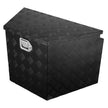 VEVOR Trailer Tongue Box, Aluminum Alloy Diamond Plate Tongue Box Tool Chest, Heavy Duty Trailer Box Storage with Lock and Keys, Utility Trailer Tongue Box for Pickup Truck, RV, Trailer, 29