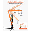 VEVOR 1000 lb Pickup Hitch Mounted Truck Crane with Hydraulic Jack & 360° Rotating Boom