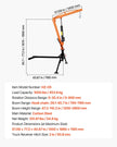 VEVOR 1000 lb Pickup Hitch Mounted Truck Crane with Hydraulic Jack & 360° Rotating Boom
