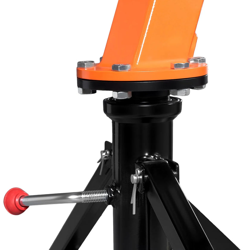 VEVOR 1000 lb Pickup Hitch Mounted Truck Crane with Hydraulic Jack & 360° Rotating Boom
