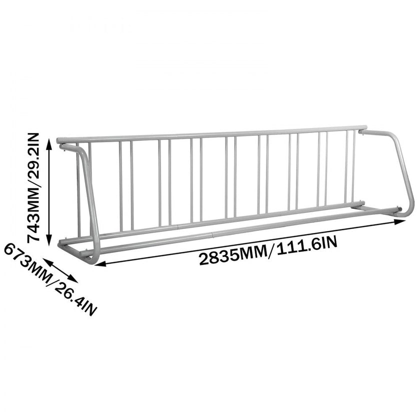 VEVOR Floor Bike Rack 9 Holders,All-Steel Grid Bike Rack 111\