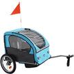 VEVOR Bike Trailer for Toddlers, Kids, 60 lbs Load, Tow Behind Foldable Child Bicycle Trailer with Universal Bicycle Coupler, Canopy Carrier with Strong Carbon Steel Frame for Children, Blue and Gray