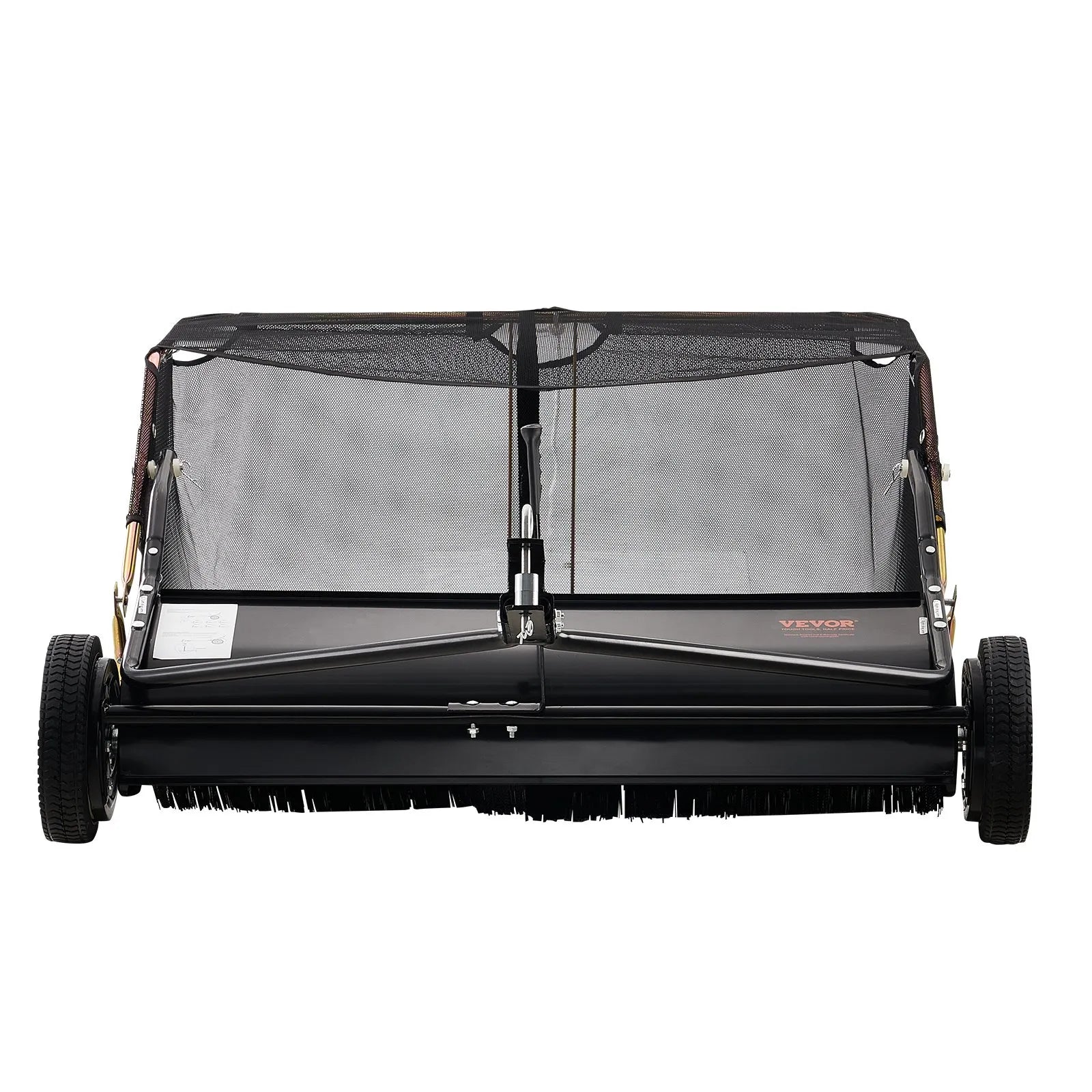 VEVOR Tow-Behind Lawn Sweeper 42-inch Leaf Yard Collector 12 cu.ft. Adjustable