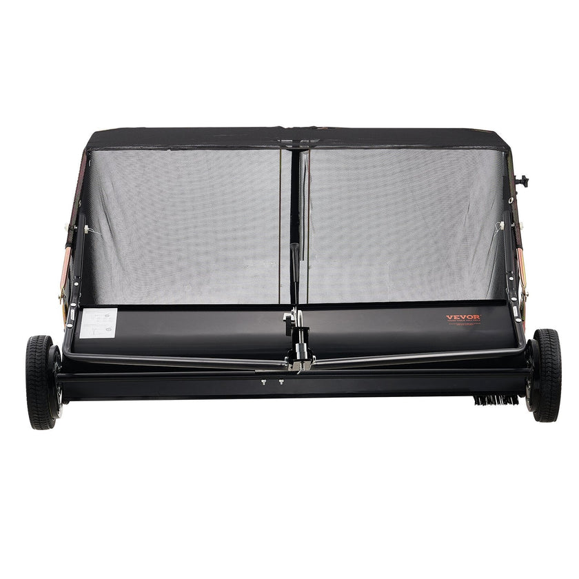 VEVOR Tow-Behind Lawn Sweeper 52-inch Leaf Yard Collector 26 cu.ft. Adjustable