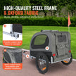 VEVOR Dog Bike Trailer, Supports up to 88 lbs, Pet Cart Bicycle Carrier, Easy Folding Frame with Quick Release Wheels, Universal Bicycle Coupler, Reflectors, Flag, Collapsible to Store, Black/Gray