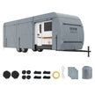 VEVOR Travel Trailer Cover, 20-22' RV Cover, 4-Layer Non-Woven Fabric Camper Cover, Waterproof, Windproof And Wear-Resistant Class A RV Cover, Rip-Stop Camper Cover with Storage Bag and Patches