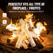 VEVOR 6 Pcs Large Withe Birch Logs, Gas Fireplace Ceramic Logs for Fire place, Heat-Resistant Wood Log Gas Realistic Logs, Stackable Wood Branches for Gas Fireplace, Firebowl Indoor or Outdoor