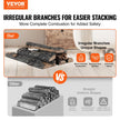 VEVOR 8 Pcs Oak Logs, Gas Fireplace Ceramic Logs for Fire place, Heat-Resistant Wood Log Gas Realistic Logs, Stackable Wood Branches for Gas Fireplace, Firebowl Indoor or Outdoor