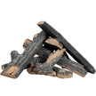 VEVOR 8 Pcs Oak Logs, Gas Fireplace Ceramic Logs for Fire place, Heat-Resistant Wood Log Gas Realistic Logs, Stackable Wood Branches for Gas Fireplace, Firebowl Indoor or Outdoor