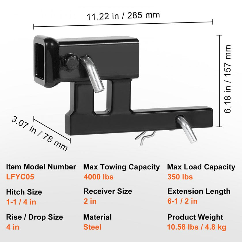 VEVOR Hitch Adapter, 1-1/4