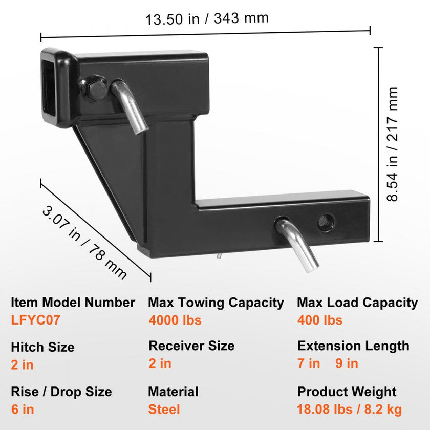 VEVOR Trailer Hitch Riser, for 2