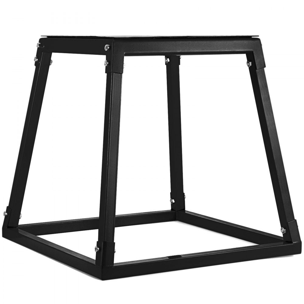 Set of 3 Fitness Black Plyometric Platform Boxes- 12'', 18'', 24''