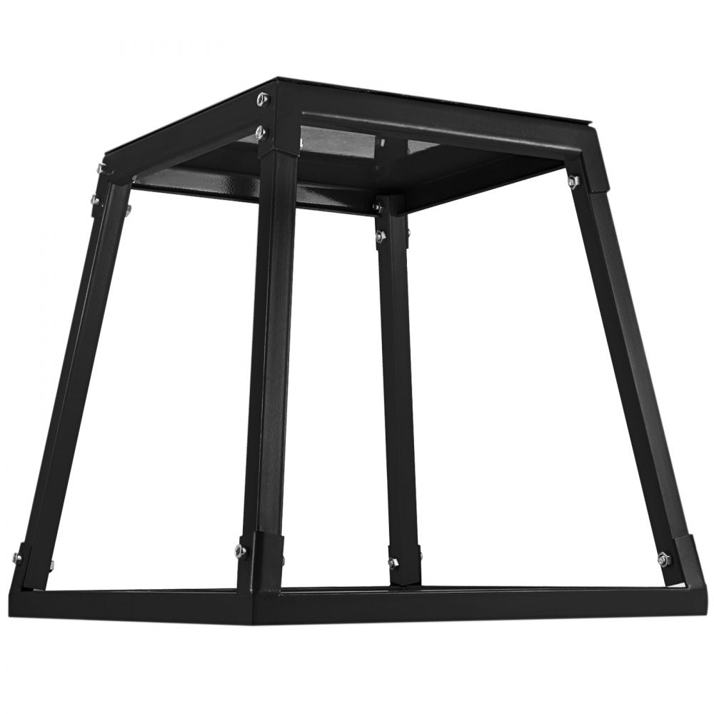 Set of 3 Fitness Black Plyometric Platform Boxes- 12'', 18'', 24''