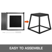 Set of 3 Fitness Black Plyometric Platform Boxes- 12'', 18'', 24''