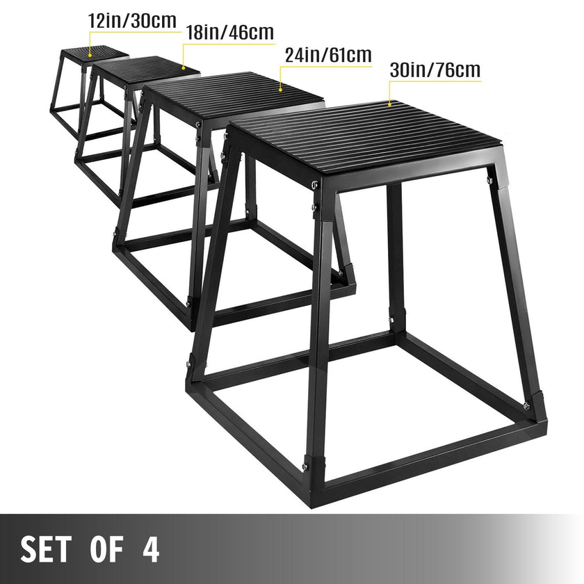 VEVOR Plyometric Platforms 4 PCS Set (12