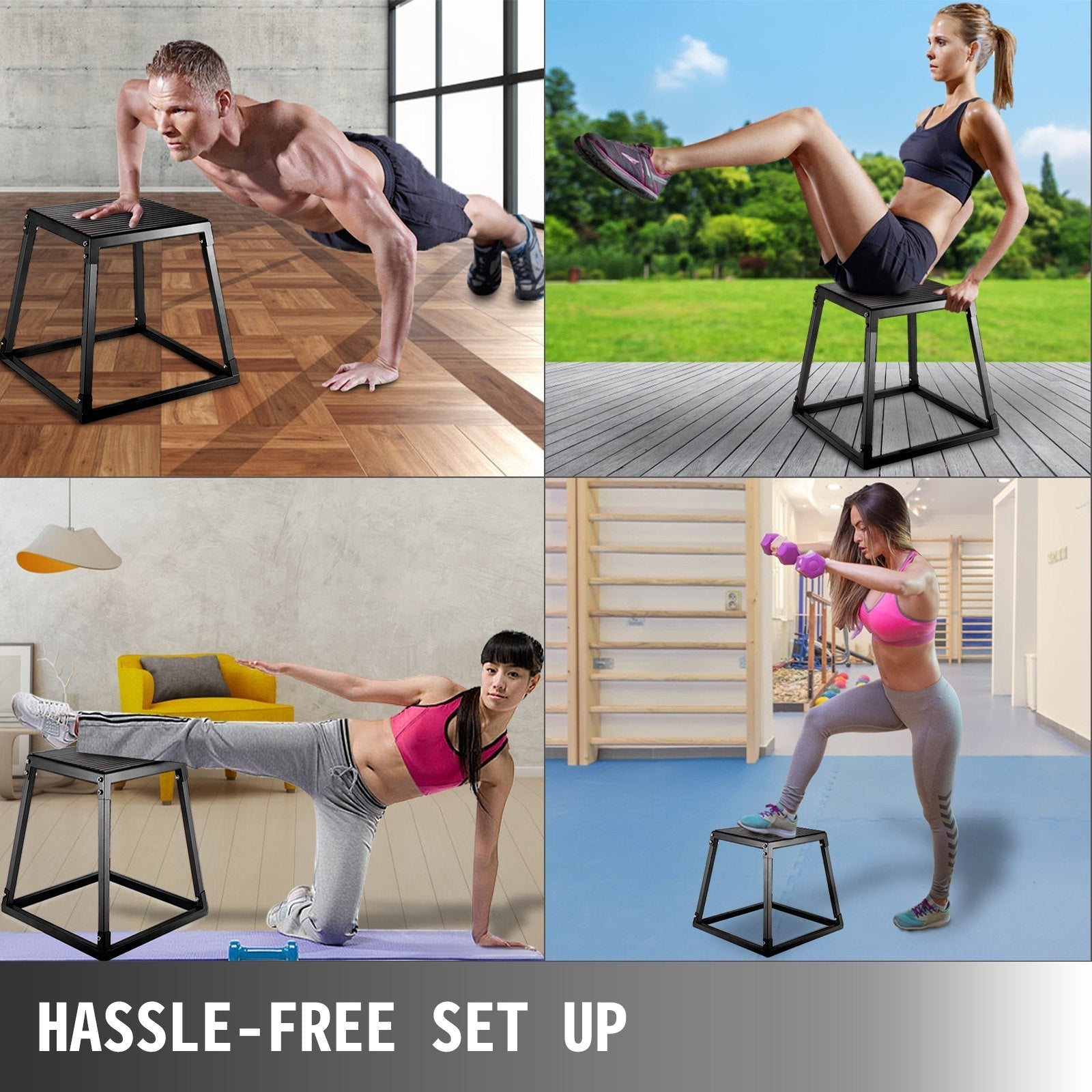 VEVOR Plyometric Platforms 4 PCS Set (12