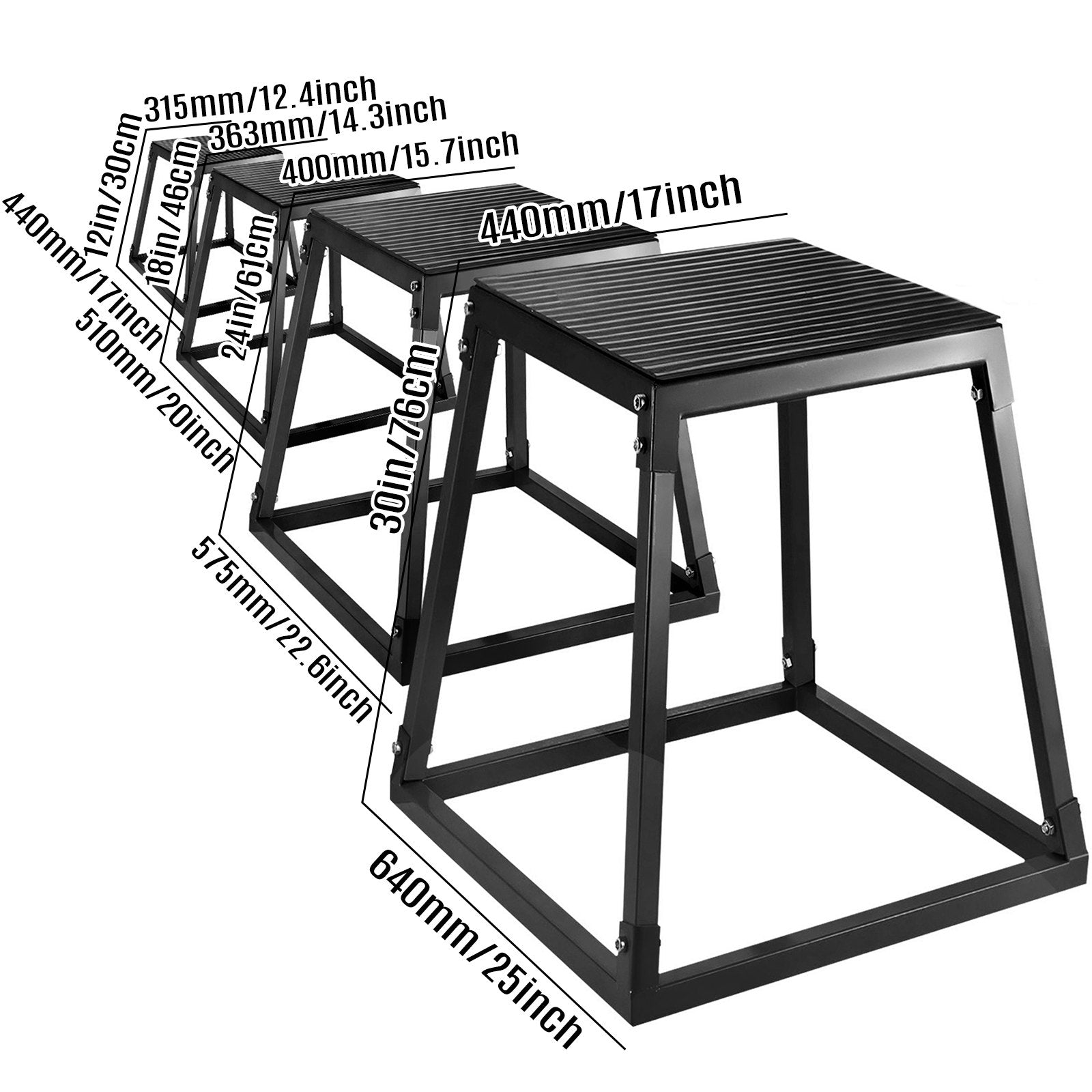 VEVOR Plyometric Platforms 4 PCS Set (12
