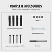VEVOR 1-3 Step Handrail, Black Steel Railing for Steps 330LBS Capacity Stair Handrail  Baking Varnish Metal Handrail for Stairs Stylish Handrails for Outdoor Steps with Expansion Bolts & Drill Bit