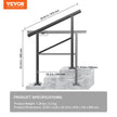 VEVOR Outdoor Handrail 165LBS Load Handrail Outdoor Stairs Aluminum Stair Handrail 36 x 35