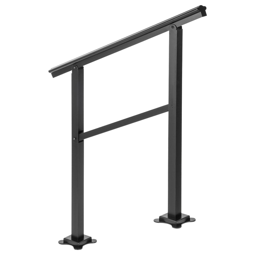 VEVOR Outdoor Handrail 165LBS Load Handrail Outdoor Stairs Aluminum Stair Handrail 36 x 35