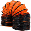 VEVOR Flexible PVC Ducting, 25 ft / 7.6 m, Portable High Performance PVC Duct Hosing, Fit for 12 Inch / 300 mm Diameter Exhaust Fan Portable Ventilation Fan Strong Vinyl Material Orange