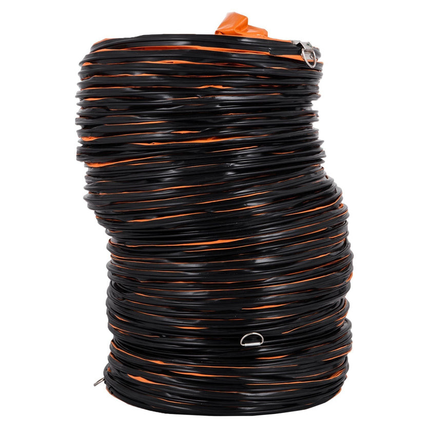 VEVOR Flexible PVC Ducting, 25 ft / 7.6 m, Portable High Performance PVC Duct Hosing, Fit for 12 Inch / 300 mm Diameter Exhaust Fan Portable Ventilation Fan Strong Vinyl Material Orange