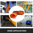 VEVOR 7.6 M/25 FT PVC Flexible Duct Hosing with S Hook and Steel Support Coils for 203 MM/8 Inch Diameter Exhaust Fan