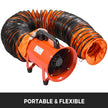 VEVOR Ducting Hose, 25ft PVC Flexible HVAC Duct Hosing for 10 Inch Utility Blower Exhaust Fan