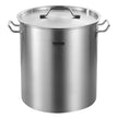 VEVOR Stainless Steel Stockpot, 42 Quart Large Cooking Pots, Cookware Sauce Pot with Strainer, Lid, and Handle, Heavy Duty Commercial Grade Stock Pot, Sanding Treatment, for Large Groups Events Silver