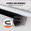 VEVOR Gutter Brush, 30 Feet Total Length 4.33 inch Diameter Gutter Cleaning Tools, Ground-Level Gutter Brush Leaf Guard for 5 Inch Gutters, Easily Clear roof Leaves and Debris, 10 Pack