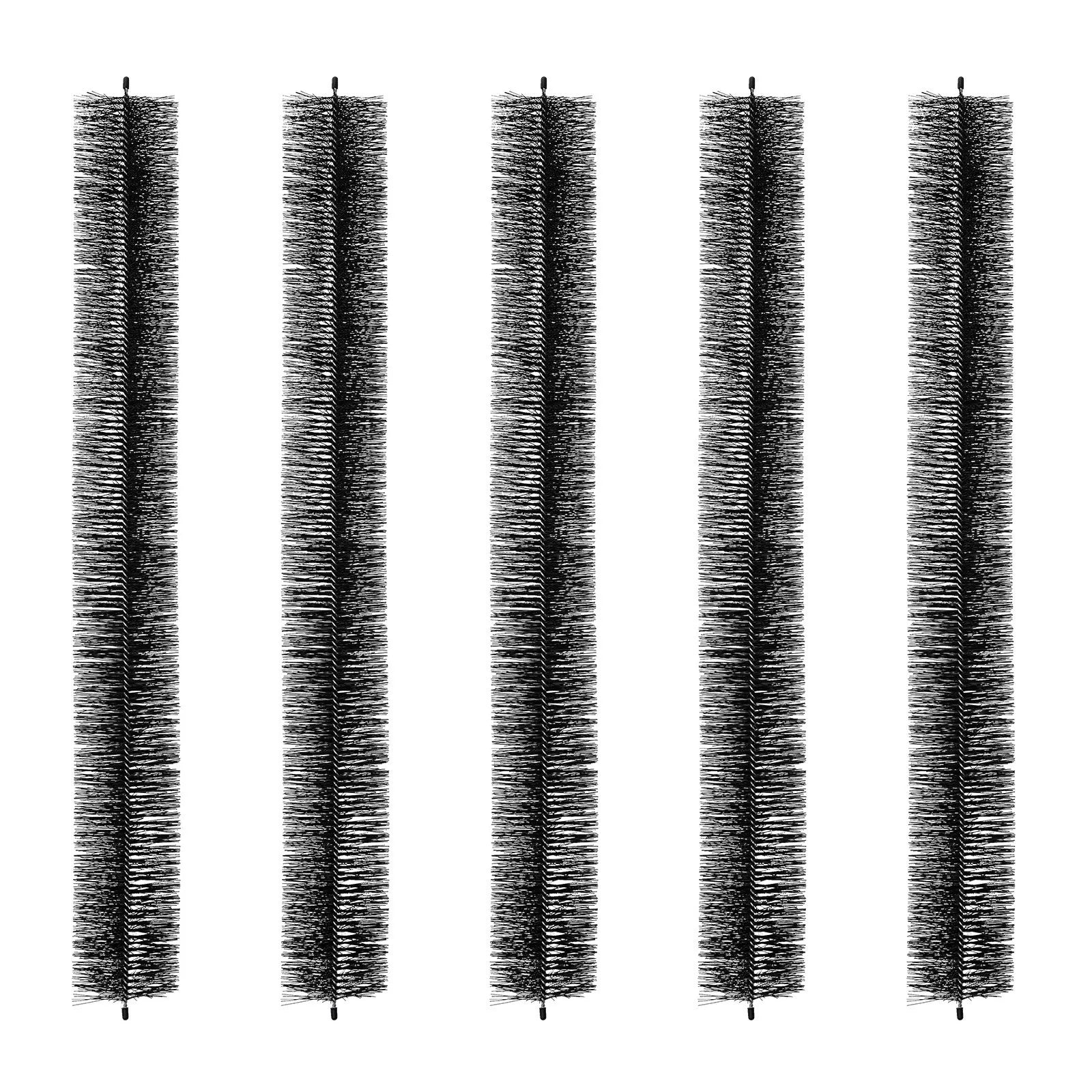 VEVOR Gutter Brush, 15 Feet Total Length 4.33 inch Diameter Gutter Cleaning Tools, Ground-Level Gutter Brush Leaf Guard for 5 Inch Gutters, Easily Clear roof Leaves and Debris, 5 Pack