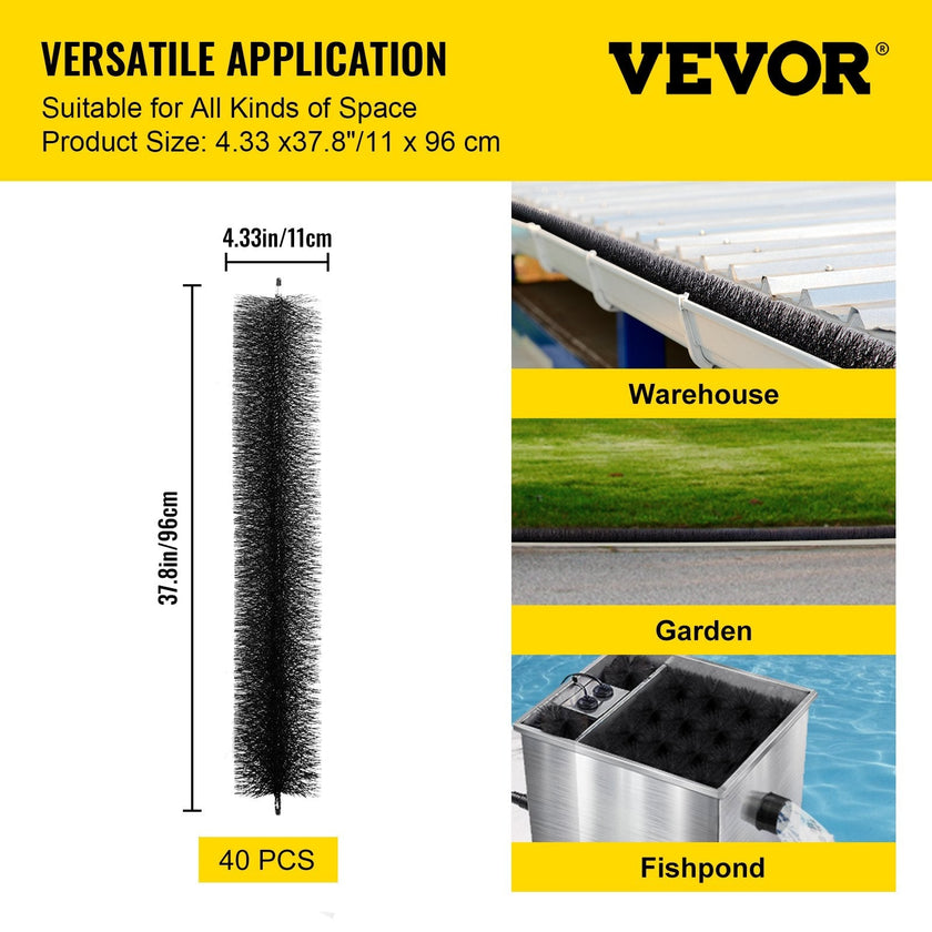 VEVOR Gutter Guard Brush With 120 FT Length Bristle, 4.33