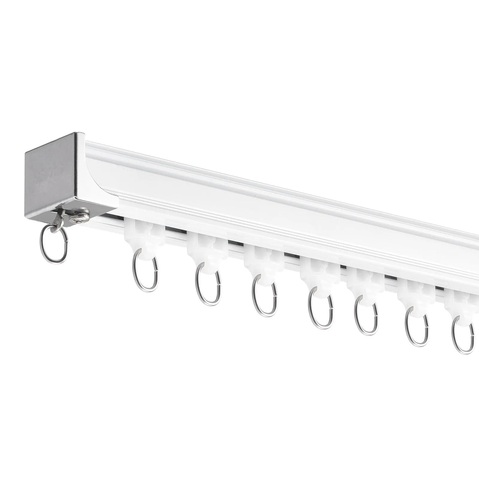 VEVOR Ceiling Curtain Track Set 11.8 FT/3.6 Meter Room Divider with Hooks White