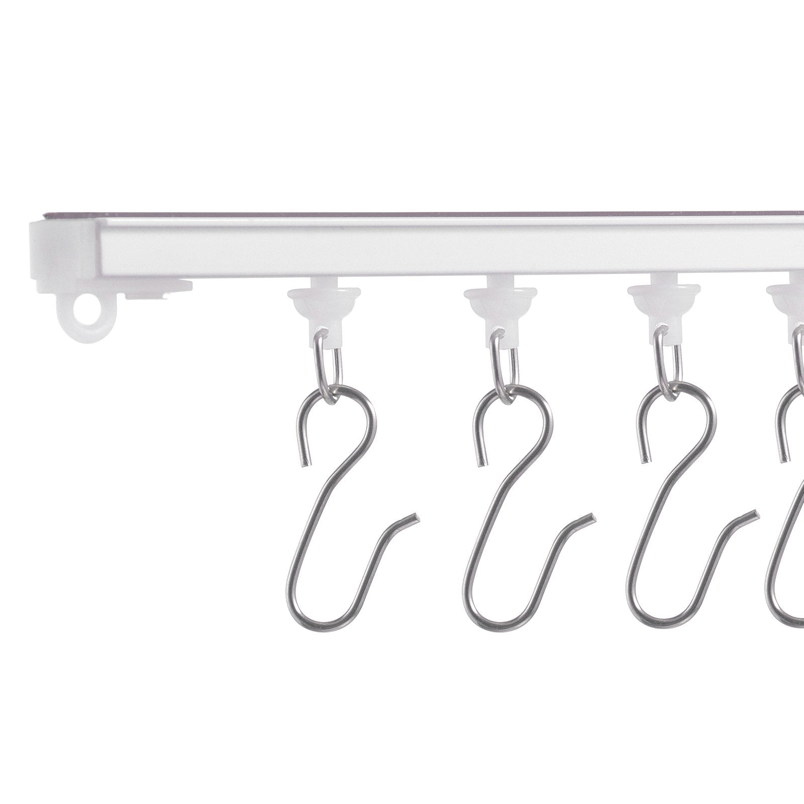 VEVOR Ceiling Curtain Track Set 9.9 FT/3 Meter Self Adhesive Room Divider White