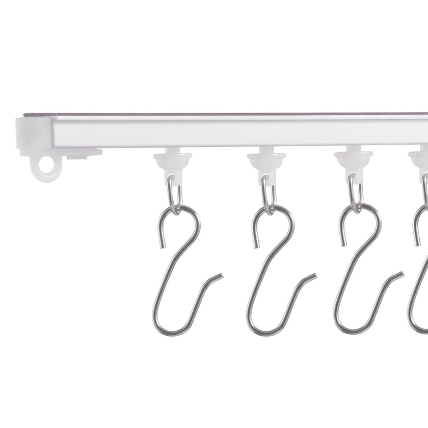VEVOR Ceiling Curtain Track Set 9.9 FT/3 Meter Self Adhesive Room Divider White