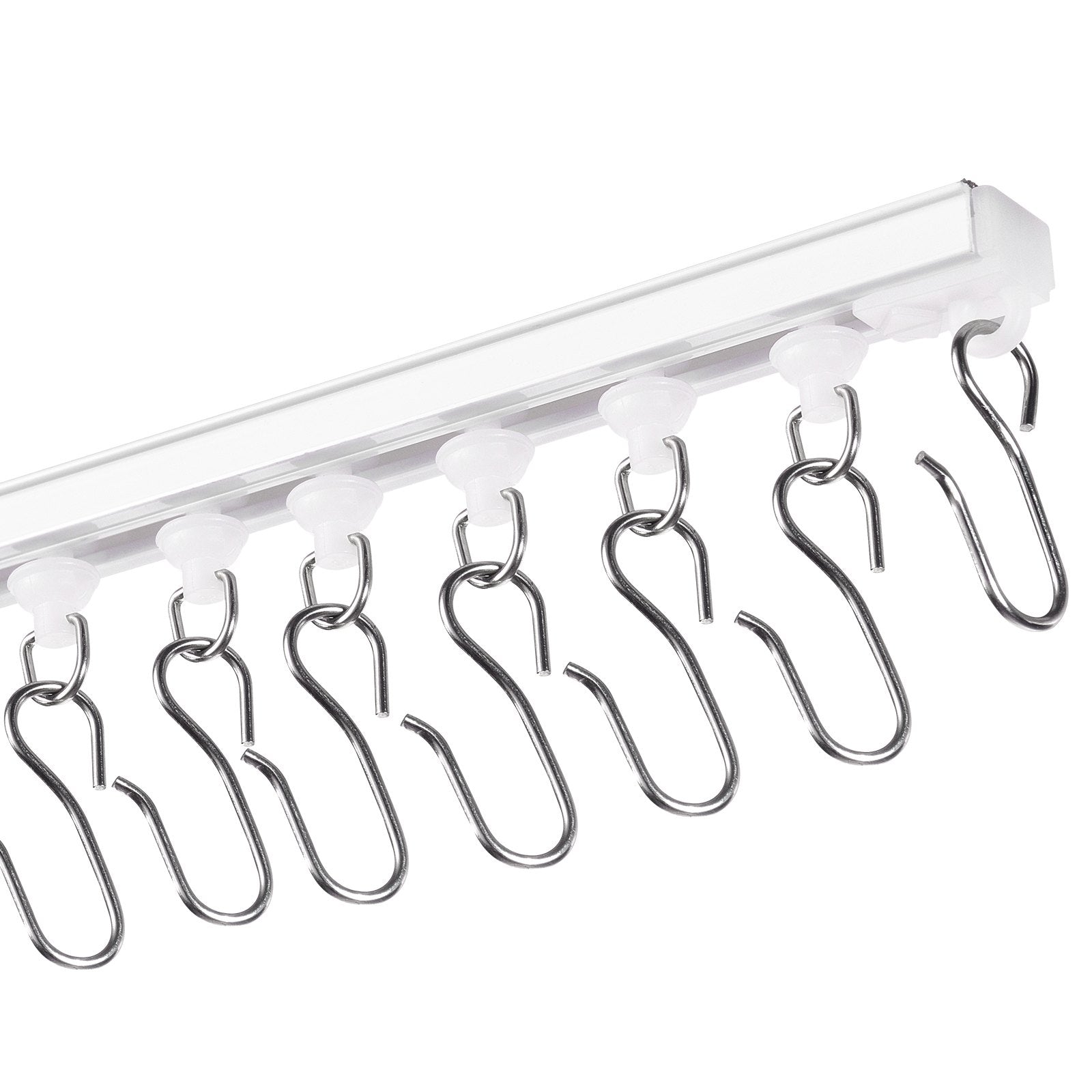 VEVOR Ceiling Curtain Track Set 9.9 FT/3 Meter Self Adhesive Room Divider White