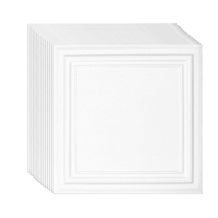 VEVOR Ceiling Tiles 16-Pack 20 x 20 in Polystyrene Easy Installation Glue-up