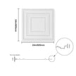 VEVOR Ceiling Tiles 12-Pack 24 x 24 in PVC Easy Installation White Peg Pattern