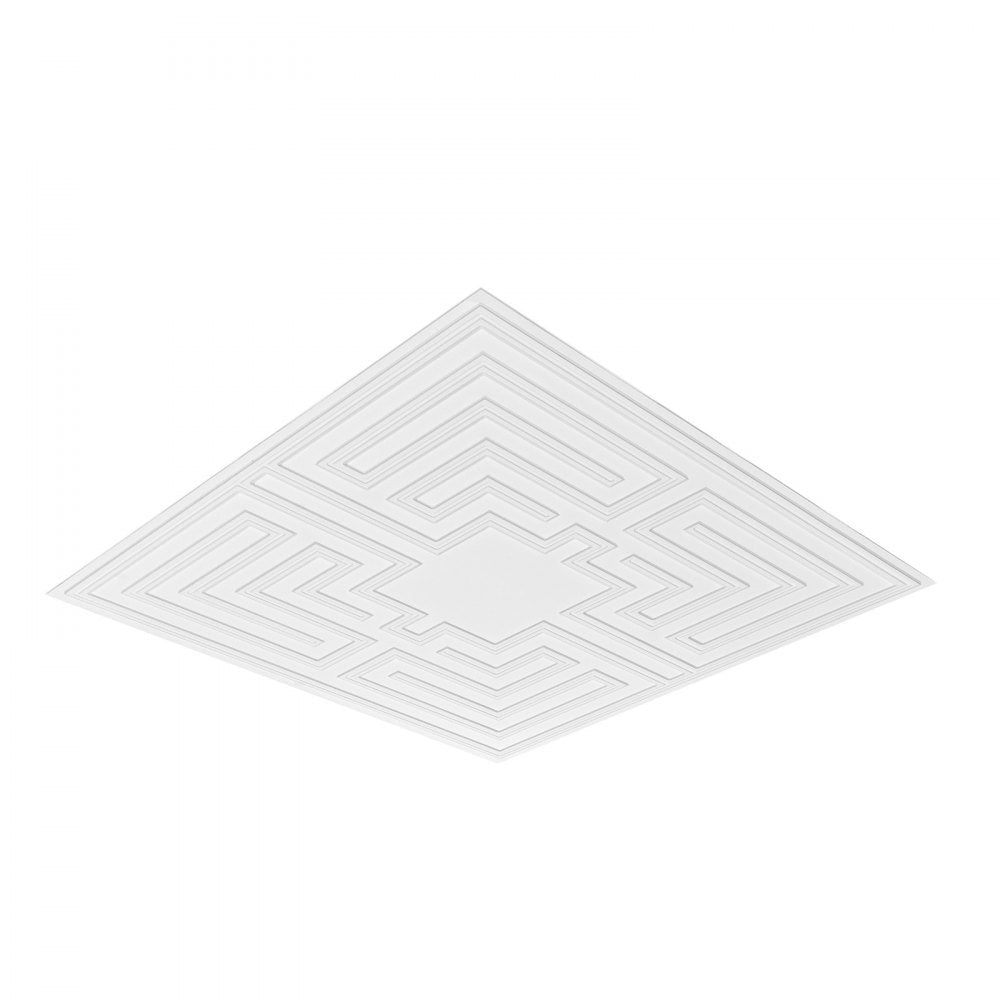 VEVOR Ceiling Tiles 12-Pack 24 x 24 in PVC Easy Installation White Echo Pattern