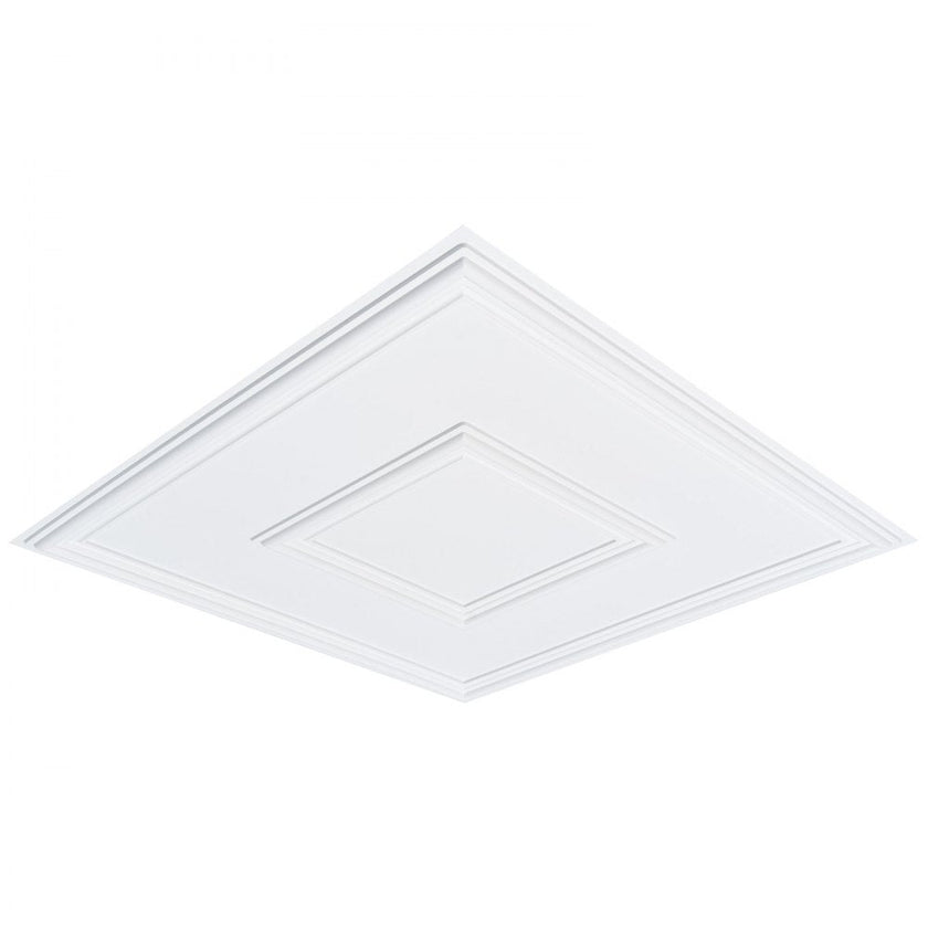 VEVOR Ceiling Tiles 12-Pack 24 x 24 in PVC Easy Installation White Geometric