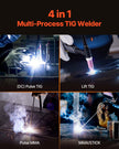 VEVOR TIG Welder 4-In-1 Welding Machine Pulse MMA Lift STICK IGBT Inverter LED