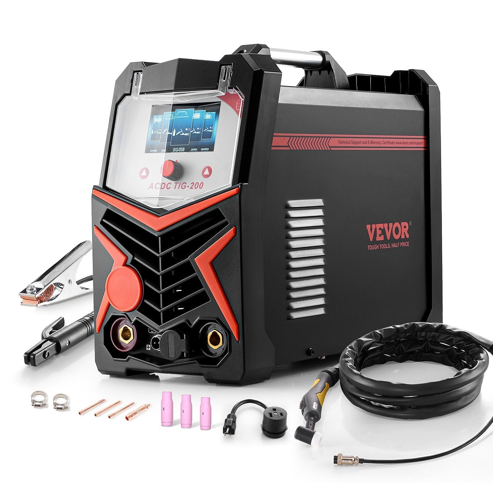 VEVOR TIG Welder 6-In-1 AC/DC Welding Machine Pulse Spot MMA Stick IGBT LED
