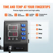 VEVOR Heat Press Machine 12 x 15 Inch 8 in 1 Heat Press Sublimation Machine 360° Rotation Swing Away 8 in 1 Shirt Printing Machine Dual-Tube Heating for DIY T-Shirts Cap & Mugs Blue
