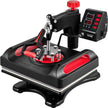 VEVOR Heat Press Machine 15 x 15 Inch 8 in 1 Heat Press 800W Sublimation Machine 360° Rotation Swing Away 8 in 1 Shirt Printing Machine Dual-Tube Heating for DIY T-Shirts Cap & Mugs Blue