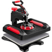 VEVOR Heat Press Machine 12 x 15 Inch 8 in 1 Heat Press Sublimation Machine 360° Rotation Swing Away 8 in 1 Shirt Printing Machine Dual-Tube Heating for DIY T-Shirts Cap & Mugs Red